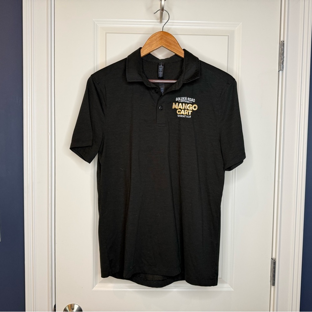 Lululemon Athletica Black Polo Shirt Classic Style
